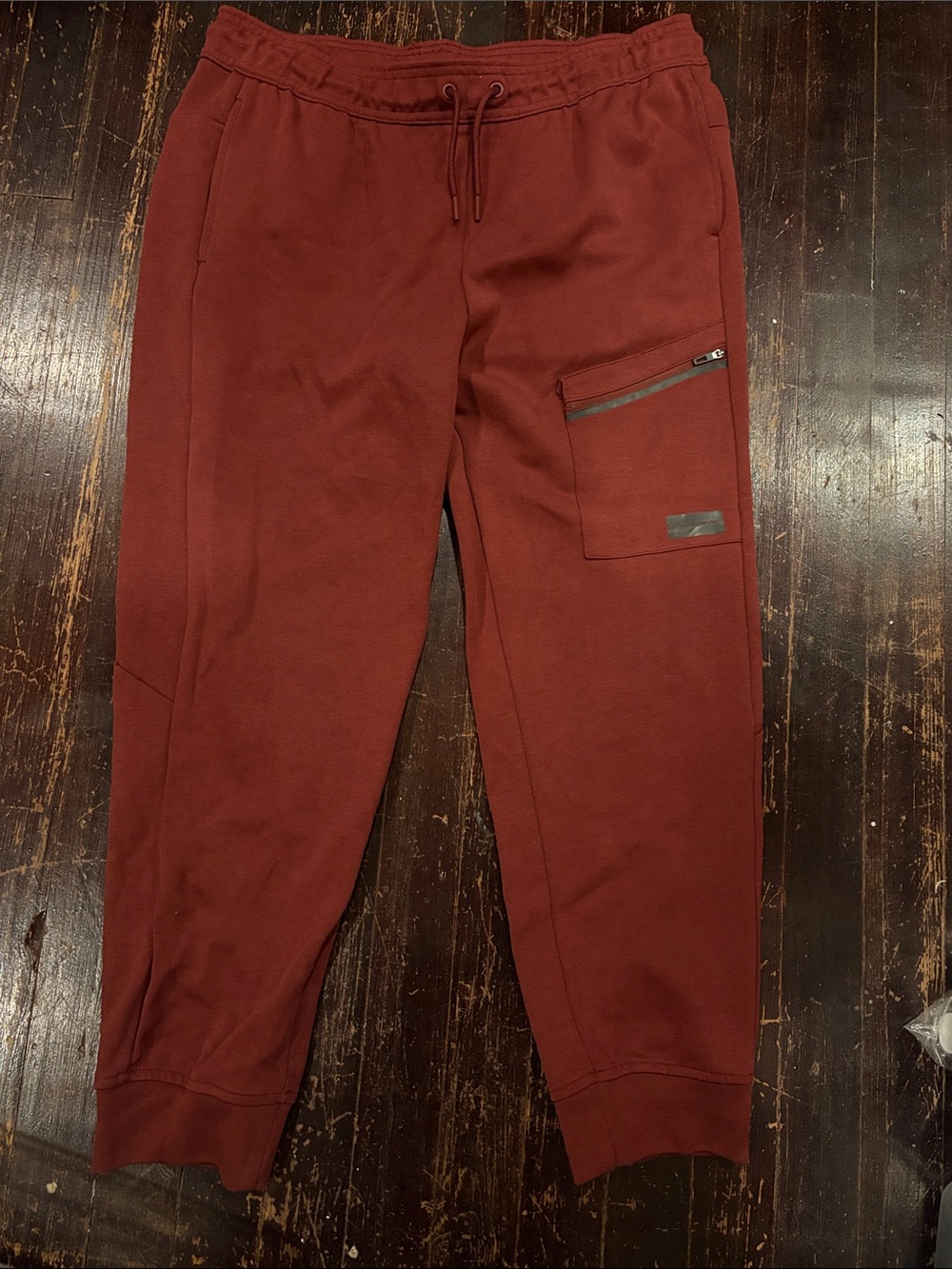 Boys size 14 /16 HUSKY Drawstring Cargo Sweatpants - Brick Red